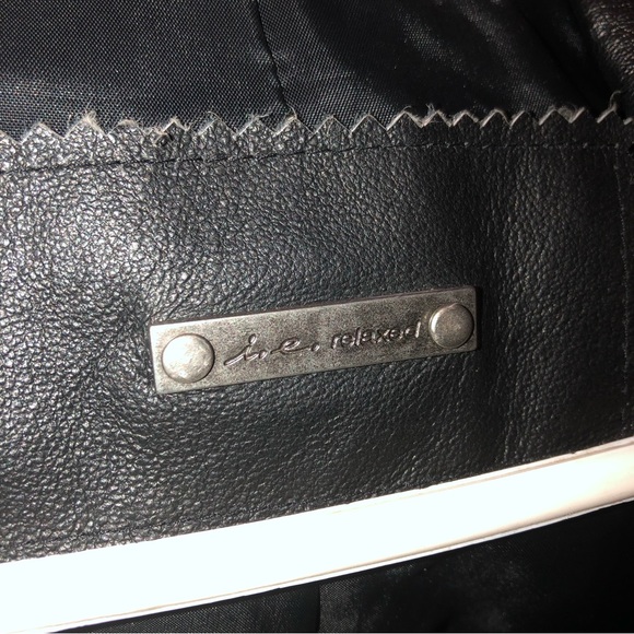 I.e relaxed leather blazer jacket XL - Picture 2 of 6